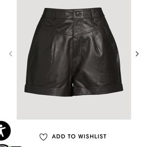 BA&Sh 100% genuine leather chocolate brown shorts Size 3 (US 8). Brand new.